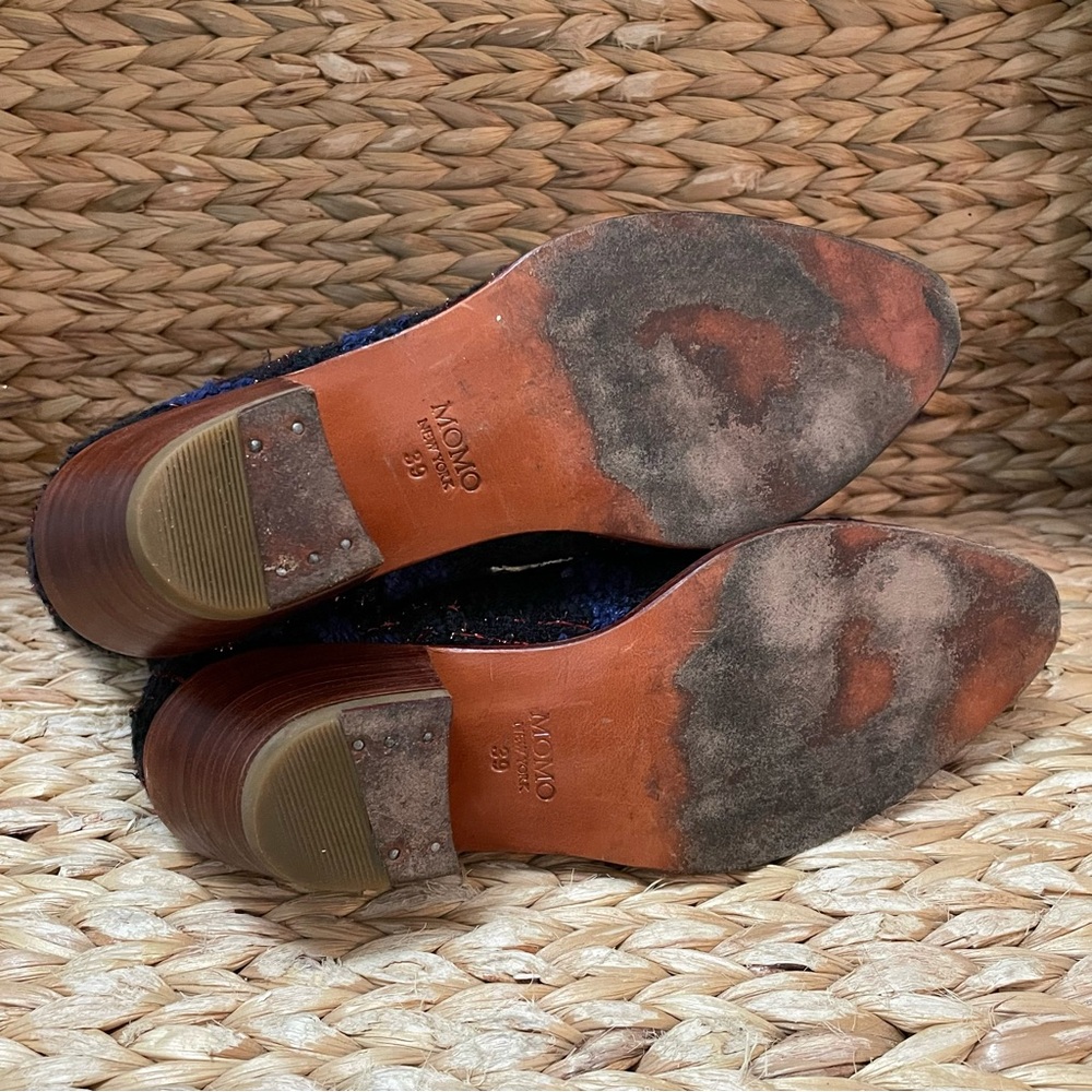 Momo Tweed Ankle Boots Patchwork Blue - Picture 12 of 12